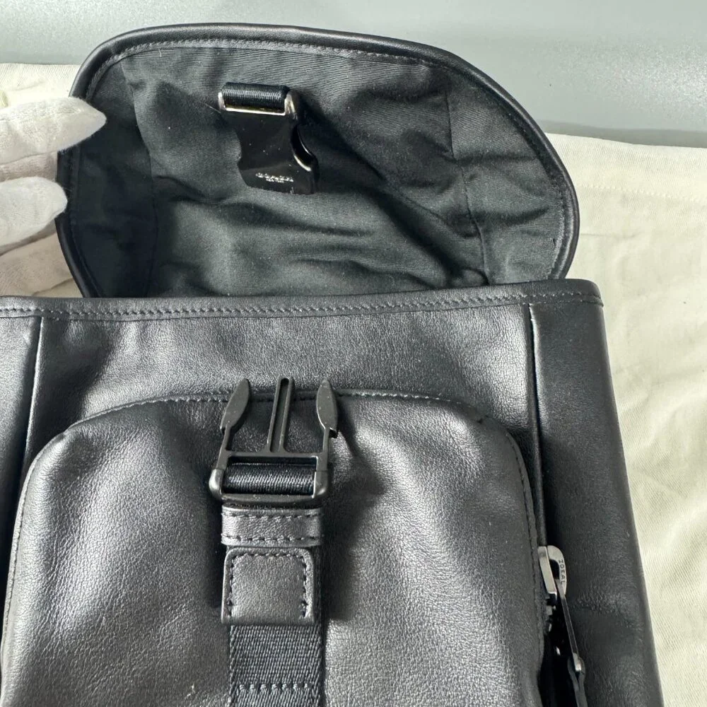 NWOT Authentic Coach # 2944 Black Leather Ranger Mini Pack - Picture 6 of 15